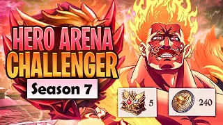 *4 TEAMS OR LESS* HERO ARENA Guide CHALLENGER Difficulty! Season 7 Clear! (7DS Guide) 7DSGC