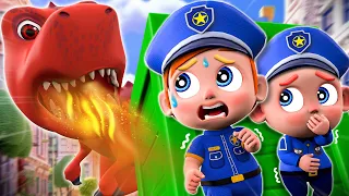 T-rex is Coming! - T-Rex And A Big Fire | Funny Kids Songs & More Nursery Rhymes | Songs for KIDS