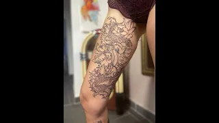 Traditional Japanese Koi Fish tattoo | Time lapse