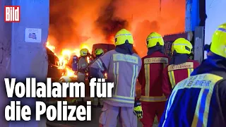 Berlin: Amazon-Transporter in der Nacht zum 1. Mai in Flammen