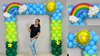 Sky, Sun & Rainbow Balloon Arch Decoration