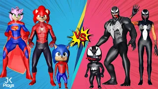 SONIC SPIDER-MAN FAMILY VS VENOM FAMILY | Sonic the Hedgehog 2 Animation