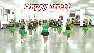 Happy Street│Line Dance by Neville Fitzgerald & Julie Harris│Demo & Walk Through║歡樂街│排舞│含導跳║4K