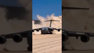 US Air Force Boeing C-17 Desert Landing... #trending #shorts