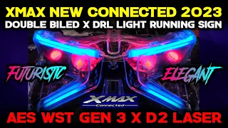 Biled projie AES WST Gen 3 x D2 laser | modifikasi headlamp XMAX New Connected 2023 dari Kalimantan