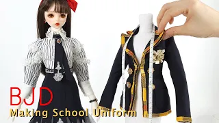 BJD SD Making of the School Uniform 球体関節人形 校服作り 구체관절인형 교복 메이킹