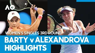 Ashleigh Barty vs Ekaterina Alexandrova Match Highlights (3R) | Australian Open 2021