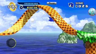 Sonic The Hedgehog 4 Episode 1 (Android) Splash Hill Zone (Super sonic Gamelplay)