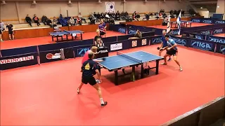 Good backhand by Benedek Olah in Men's doubles semifinal (Finnish championships 3-4.3.2018)