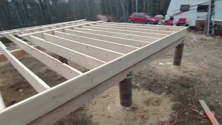 Box-sill mostly done. Cabin Build - Woodstock ME