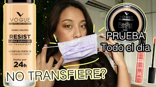 PRUEBA Base, polvos y labial NO TRANSFIERE de VOGUE - Todo el día con mascarilla!