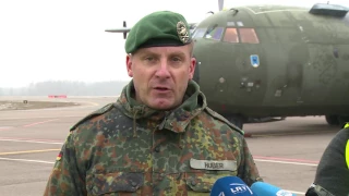 EBU Lithuania German soldiers arrive to form a NATO unit