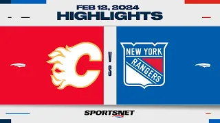 NHL Highlights | Flames vs. Rangers - February 12, 2024