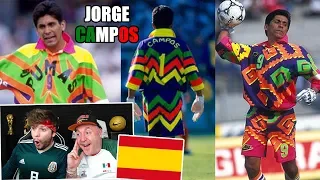 ESPAÑOLES REACCIONAN A JORGE CAMPOS (EL MEJOR PORTERO DE MÉXICO)