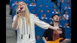 Bria Blessing feat. at Ukrainian Vyshyvanka Day in North Carolina, May 2022.