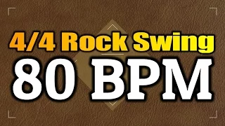 80 BPM - Rock Swing - 4/4 Drum Track - Metronome - Drum Beat