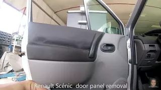 Renault Scénic II (2003–2009) door panel removal