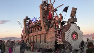 Sunrise at Mayan Warrior @ Burning Man 2022 (Jenia Tarson B2B Chaim playing)