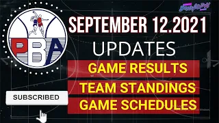 2021 PBA Philippine Cup SEPTEMBER 12 .2021 | SCORE RESULTS | PBA TEAM STANDINGS | GAME SCHEDULES