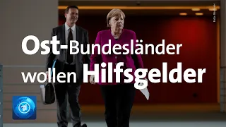 Treffen mit Merkel: Ostdeutsche Ministerpräsidenten fordern Hilfen vom Bund