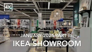 [4K Walk] 🇨🇦 Relaxing IKEA Tour Showroom January 2024 Part III ❄️ Snowy Day Cozy Home | カナダ・イケア