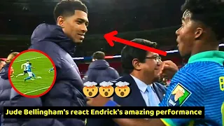 Jude Bellingham's reaction to Endrick's amazing performance in Match England Vs Brazil 1-0