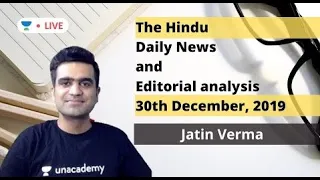 The Daily Hindu News and Editorial Analysis  | 30th December |  UPSC CSE 2020 |  Jatin Verma