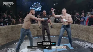 The most brutal fight by Gadzhi “Assault Rifle” | BARE KNUCKLE fighting championship by TOPDOG |