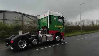 Straight Pipped Loud Trucks Leaving Celtic Truck Show ( Part 2 ) - Welsh Drones