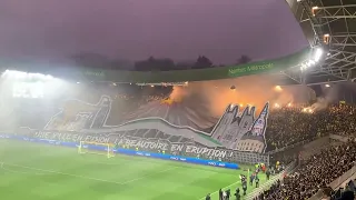 Nantes fans tifo against Juventus in Europa League