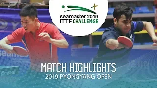 An Ji Song vs Amir Hossein Hodaei | 2019 ITTF Pyongyang Open Highlights (1/2)