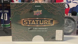 Opening a Hobby Box of 2022-23 Upper Deck Stature Hockey!