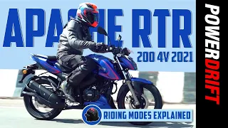 2021 TVS Apache RTR 200 4V | Riding modes and upgrades explained! | PowerDrift