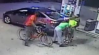 Video: Robbery suspects wrestle victim to the ground outside DC gas station | FOX 5 DC