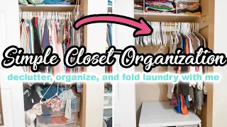 MASTER CLOSET ORGANIZATION - Organize, Declutter, & Fold With Me!!! | Slay At Home Mother