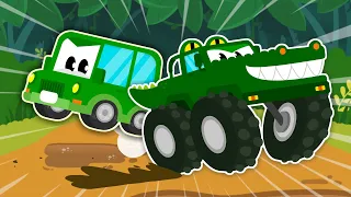 Vroom Vroom Jungle Race | Animal Car Song | Nursery Rhymes & Kids Songs