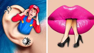 SUPER MARIO EN LA VIDA REAL || ¿Faltan Merlina Y Mario? Momentos de Rico vs Pobre por Gotcha! Hacks