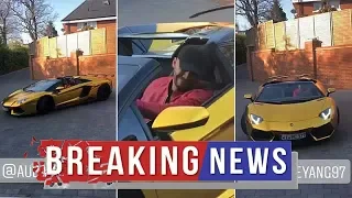 Arsenal's Pierre-Emerick Aubameyang shows off his £270,000 Lamborghini