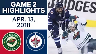 NHL Highlights | Wild vs. Jets, Game 2 - Apr. 13, 2018