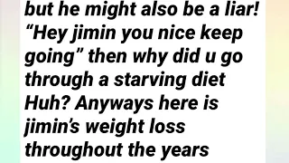 BTS jimin’s weight loss throughout the years