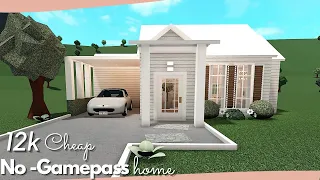 BLOXBURG| 12k Cheap No-Gamepass Home| House Build|(Slowed Down)| Roblox