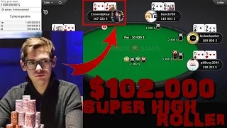 WCOOP 2016 | 102,000$ Super High Roller with Fedor Holz & Isaac Haxton  (Event 28 - Cards Up)