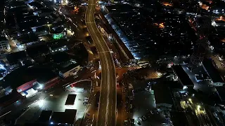 Time-lapse of newly built Tamale overpass at night
