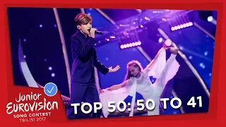TOP 50: Most watched in 2017: 50 TO 41 - Junior Eurovision Song Contest