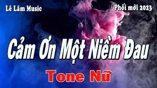 Karaoke - CẢM ƠN MỘT NIỀM ĐAU Tone Nữ | Lê Lâm Music