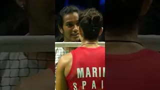 A battle between Pv sindhu v Marin carolina #badminton #angry #short #shorts #viral