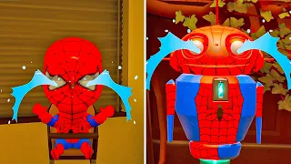 POOR Spider-Man Baby VS Spider-Man Robot! HELP Baby In Yellow VS Roblox