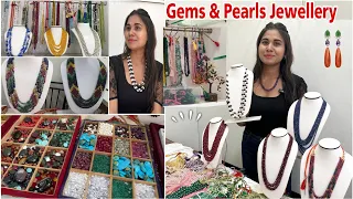 Gems & Pearls Jewellery From Just Rs.500💕Hyderabad Pearl Jewellery Market| Beads & Pearls Jewellery