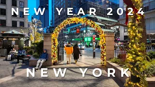 [4K] 2024 New Year's Eve Madness in New York: Manhattan Walking Tour