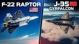 F-22 Raptor Vs J-35 Gyrfalcon | Behind Enemy Lines | Digital Combat SImulator | DCS |